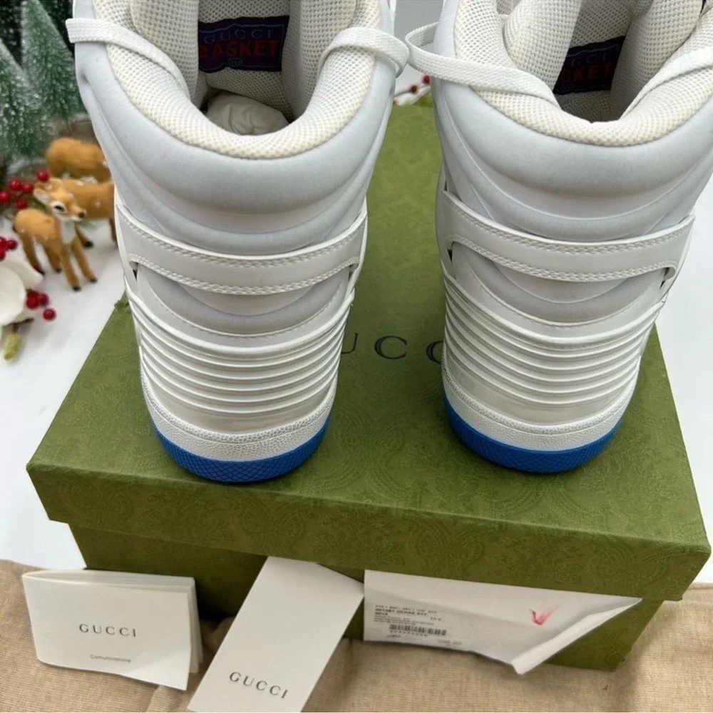 Men’s Gucci basket, GG supreme high top sneaker size 11.5 made in Italy